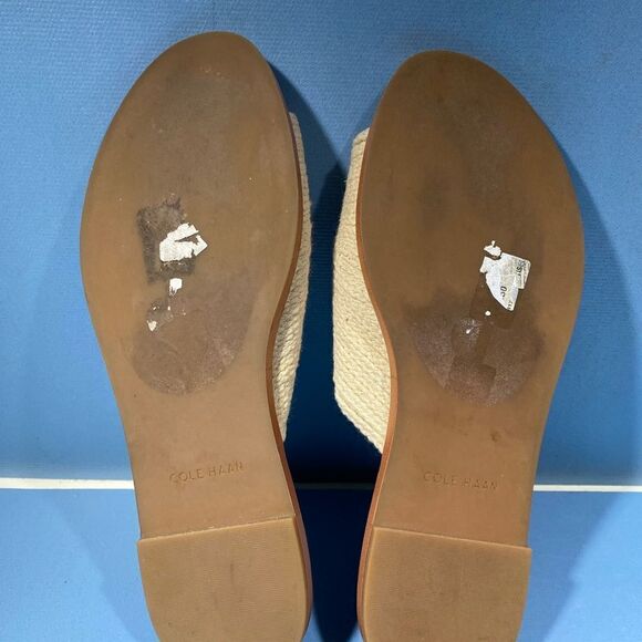Cole Haan Women Ansley Slide Sandal Jute Grand 360 Slip On Comfort Flats 7,5 - Picture 5 of 8
